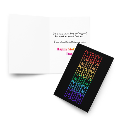 LGBTQ Rainbow Mom Mother's Day Greeting card by laurameghan