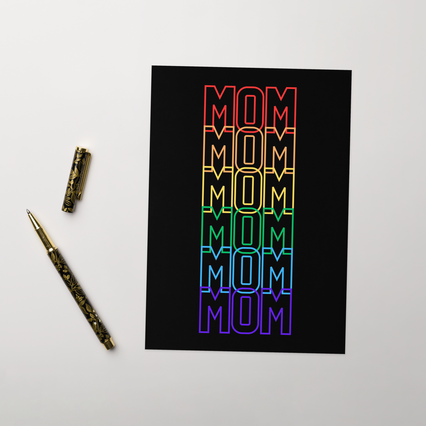 LGBTQ Rainbow Mom Mother's Day Greeting card by laurameghan