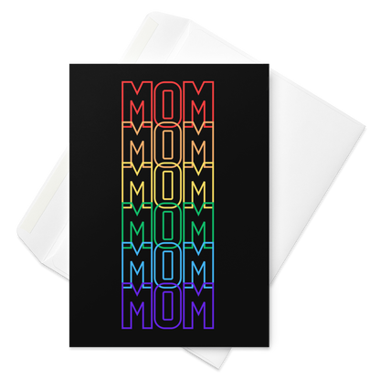 LGBTQ Rainbow Mom Mother's Day Greeting card by laurameghan