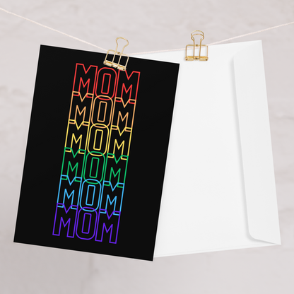 LGBTQ Rainbow Mom Mother's Day Greeting card by laurameghan