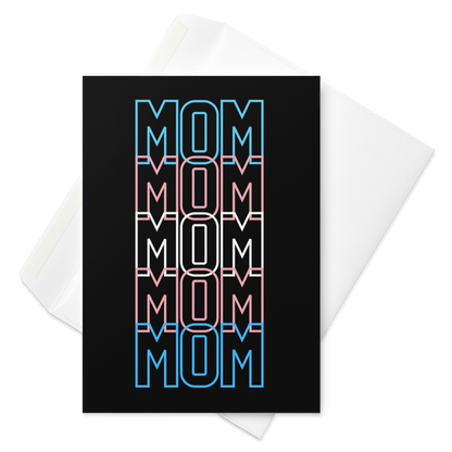 Transgender Flag Mom Mother's Day Greeting card by laurameghan