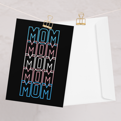 Transgender Flag Mom Mother's Day Greeting card by laurameghan