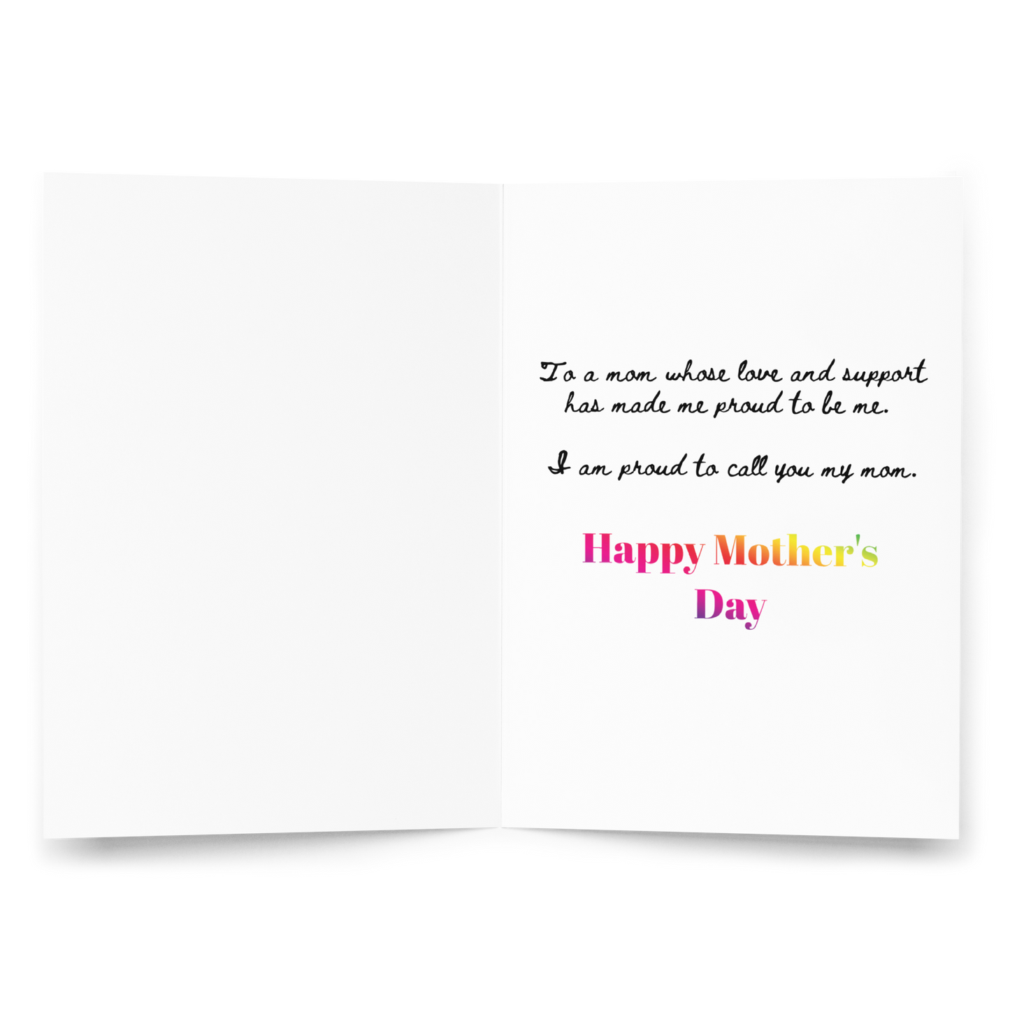 LGBTQ Rainbow Mom Mother's Day Greeting card by laurameghan