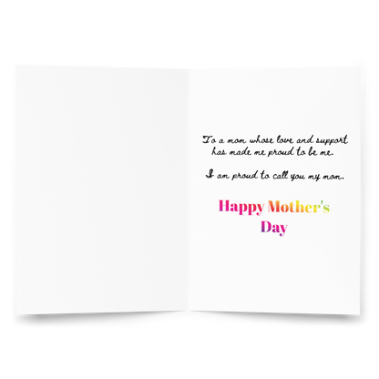 LGBTQ Rainbow Mom Mother's Day Greeting card by laurameghan