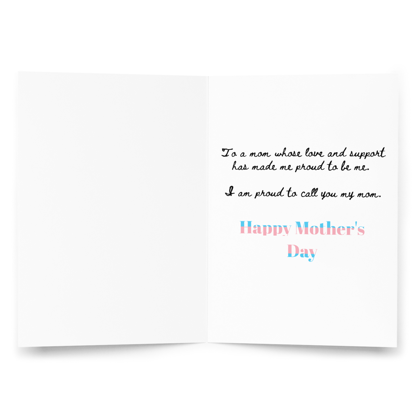 Transgender Flag Mom Mother's Day Greeting card by laurameghan