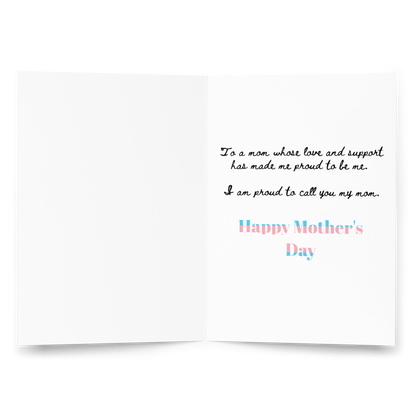 Transgender Flag Mom Mother's Day Greeting card by laurameghan