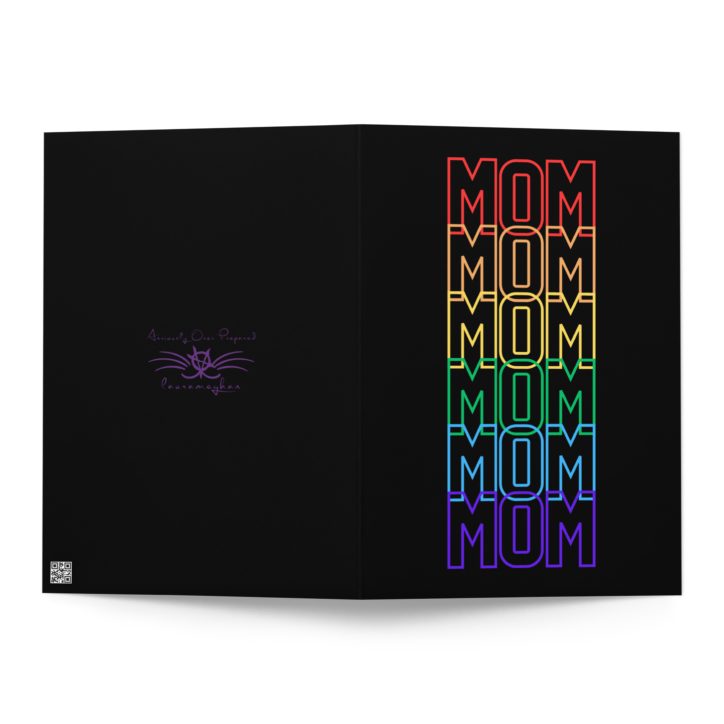 LGBTQ Rainbow Mom Mother's Day Greeting card by laurameghan