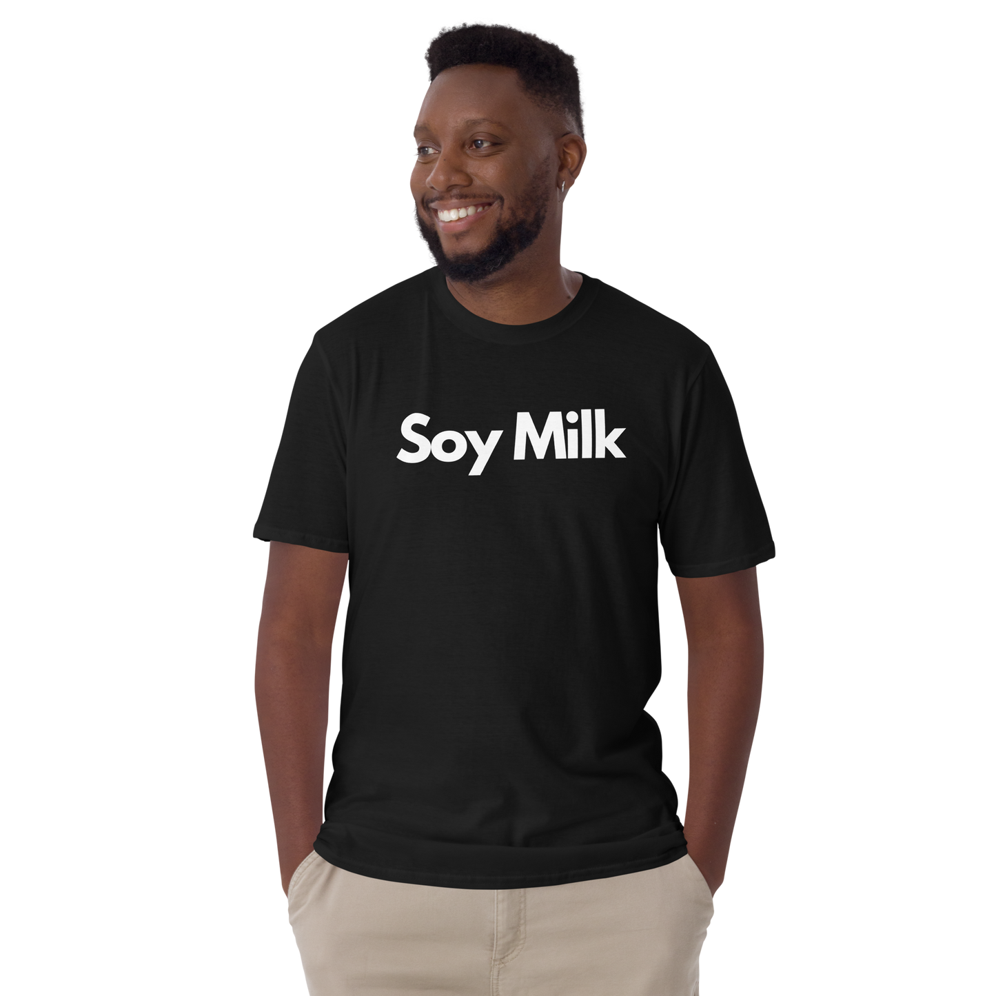 Soy Milk in White Short-Sleeve Unisex T-Shirt by Damion