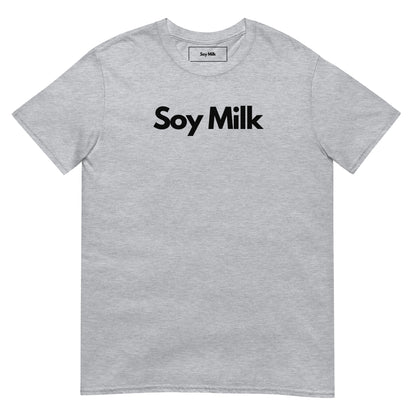 Soy Milk in Black Short-Sleeve Unisex T-Shirt by Damion