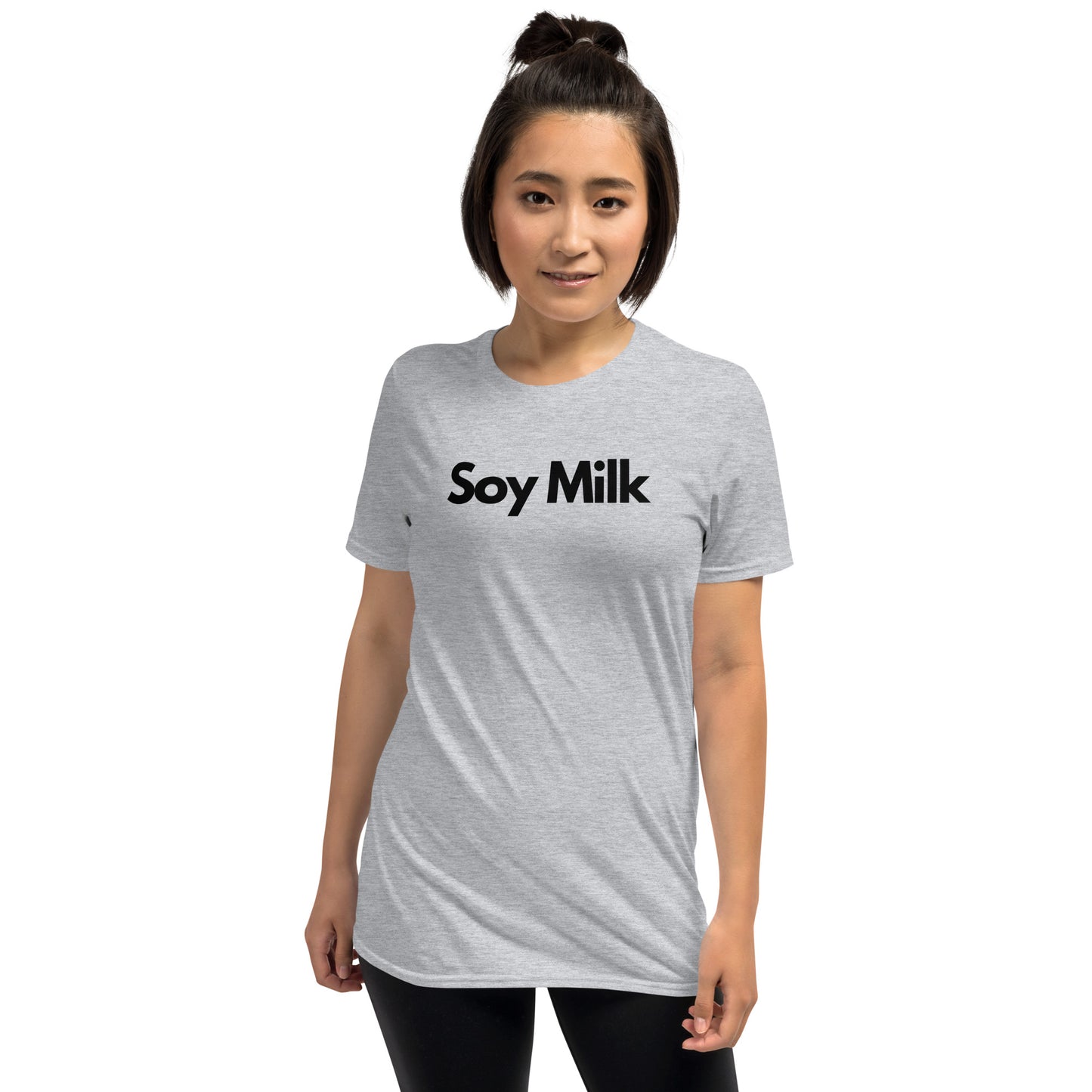 Soy Milk in Black Short-Sleeve Unisex T-Shirt by Damion