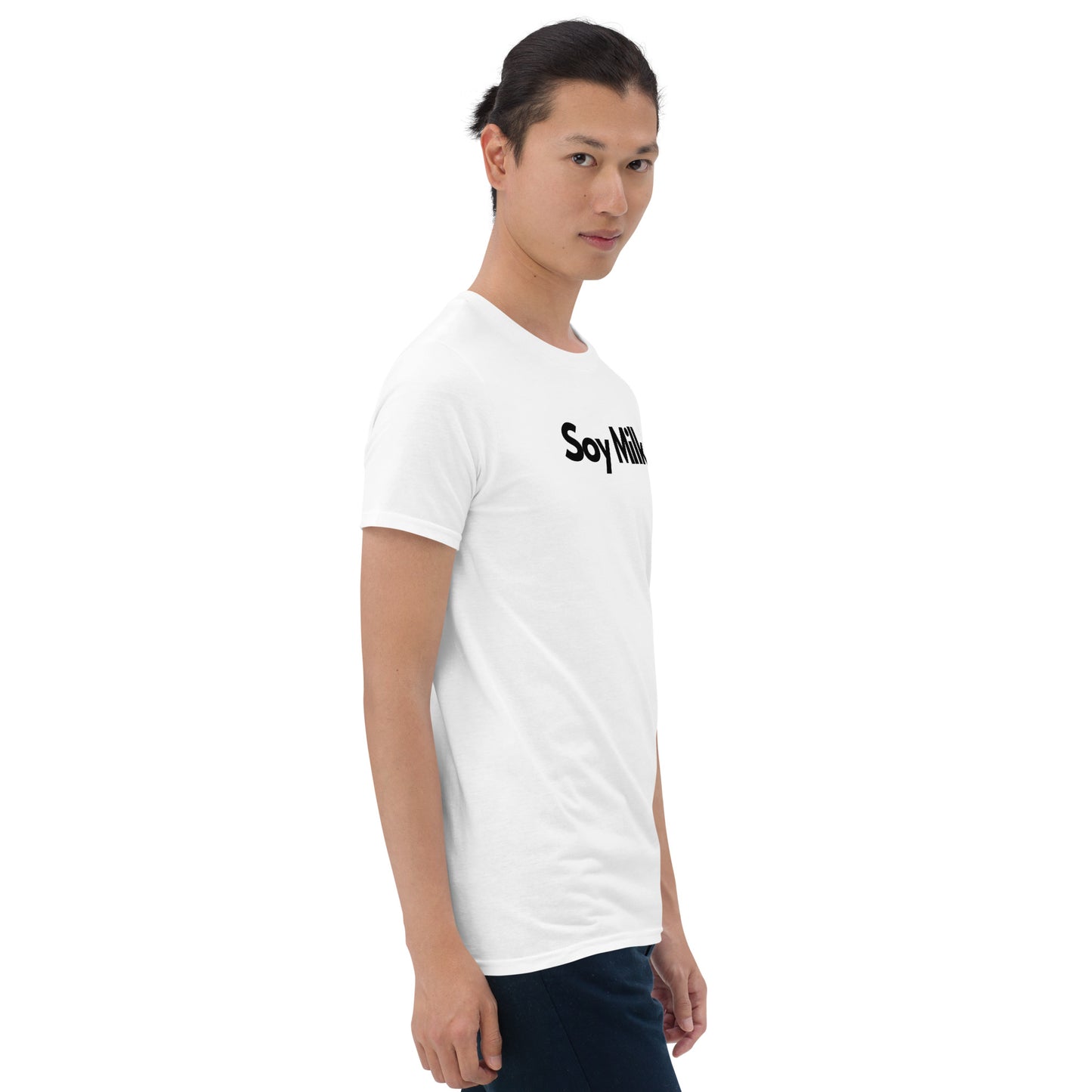 Soy Milk in Black Short-Sleeve Unisex T-Shirt by Damion