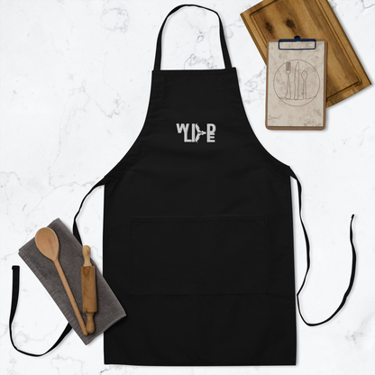 Florida Wildlife Logo in White Embroidered Apron by Crystalyn