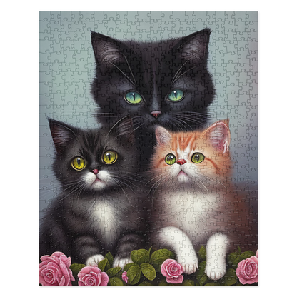 Floral Felines Jigsaw puzzle by laurameghan