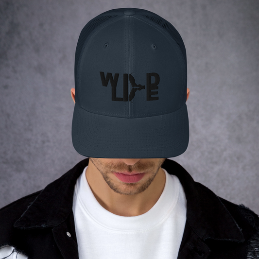 Florida Wildlife Logo in Black Trucker Cap by Crystalyn