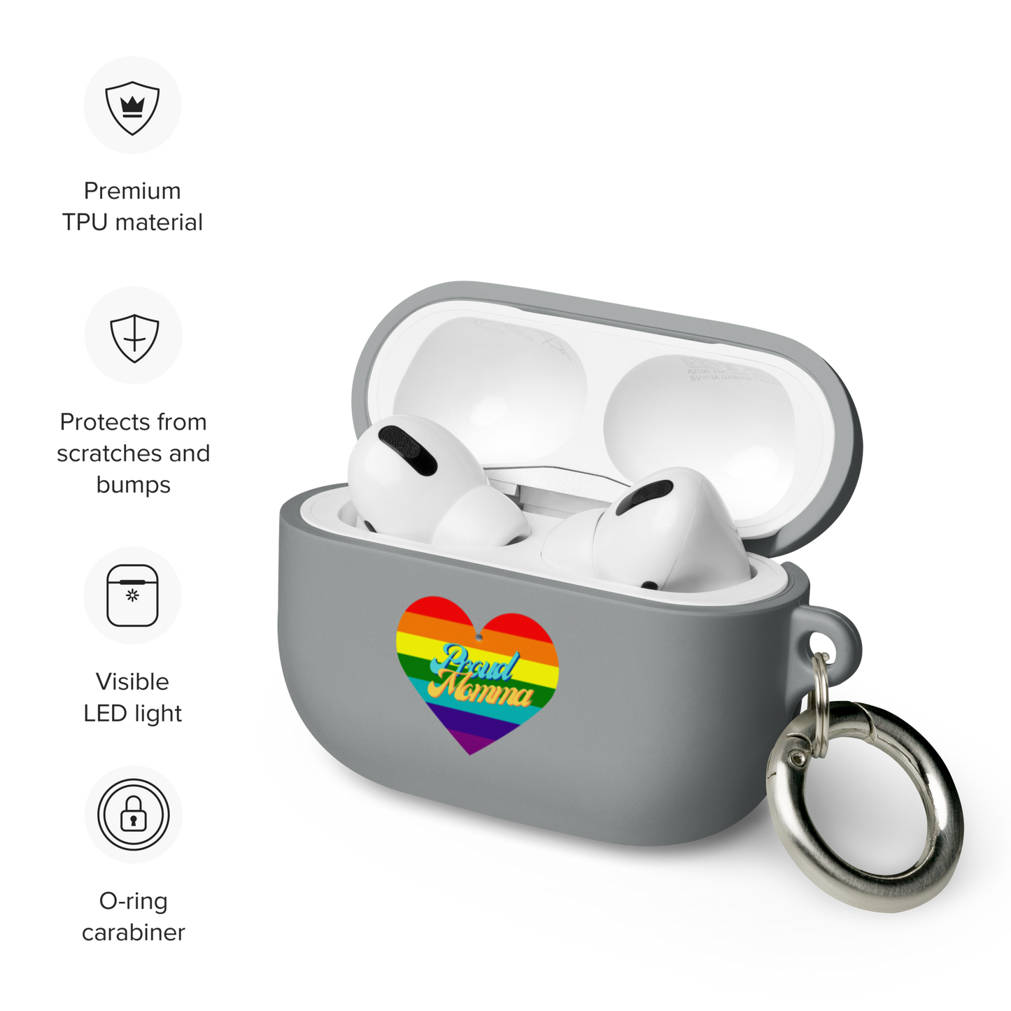 Proud LGBTQ Momma Rubber Case for AirPods® by laurameghan