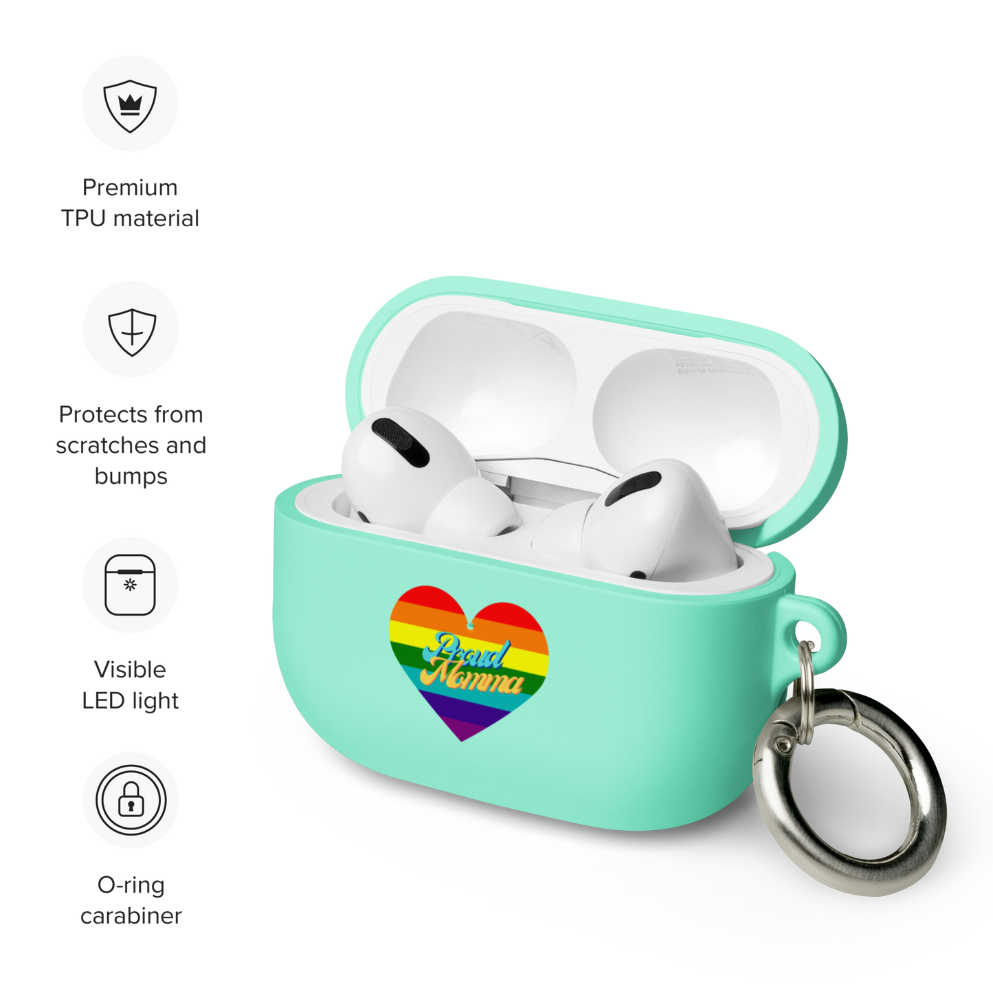 Proud LGBTQ Momma Rubber Case for AirPods® by laurameghan