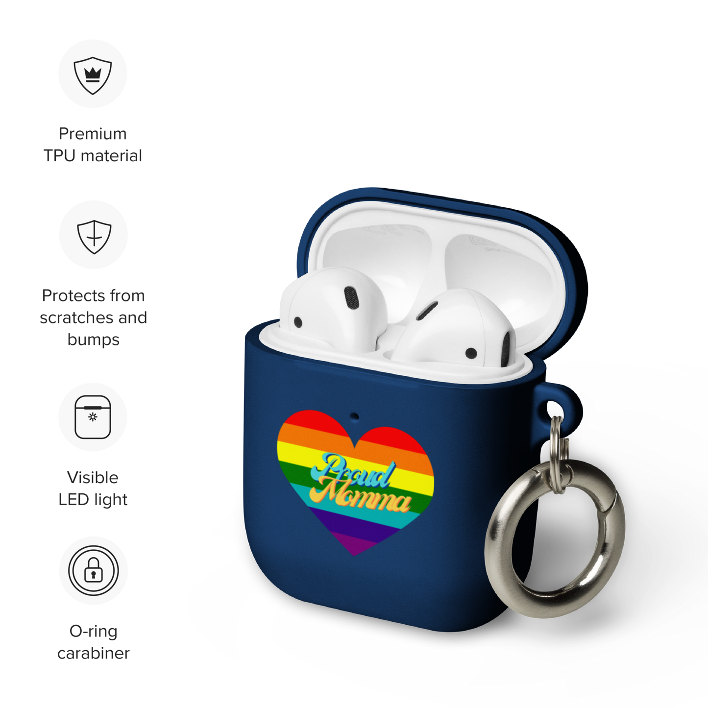 Proud LGBTQ Momma Rubber Case for AirPods® by laurameghan