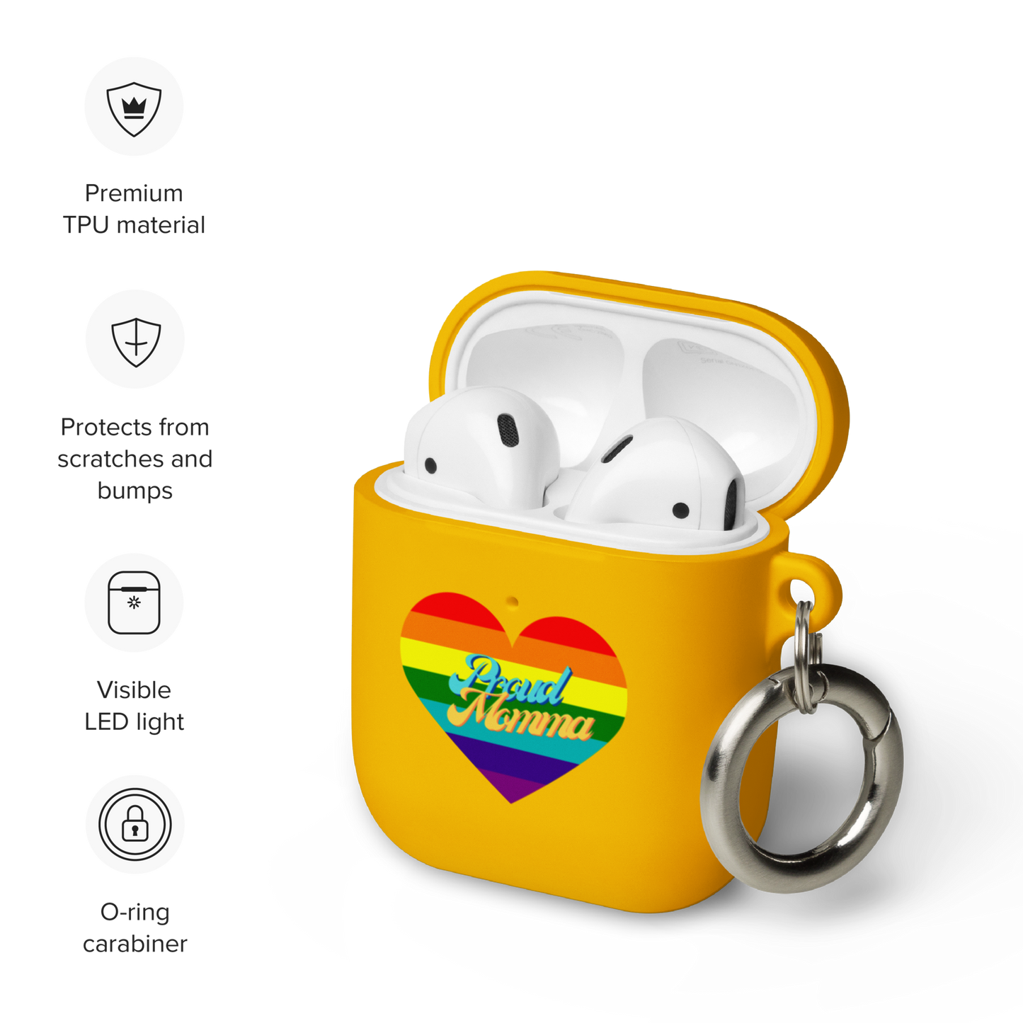 Proud LGBTQ Momma Rubber Case for AirPods® by laurameghan