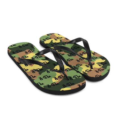 Florida Wildlife Green Camo Flip-Flops by Crystalyn