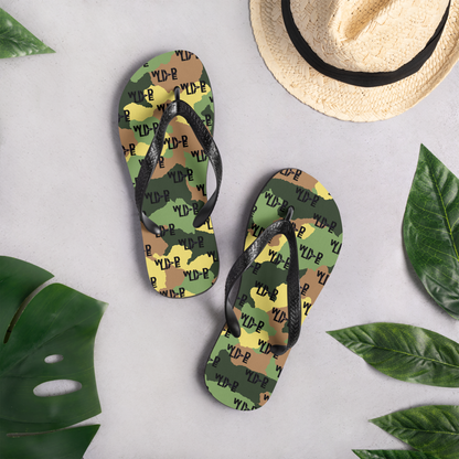 Florida Wildlife Green Camo Flip-Flops by Crystalyn