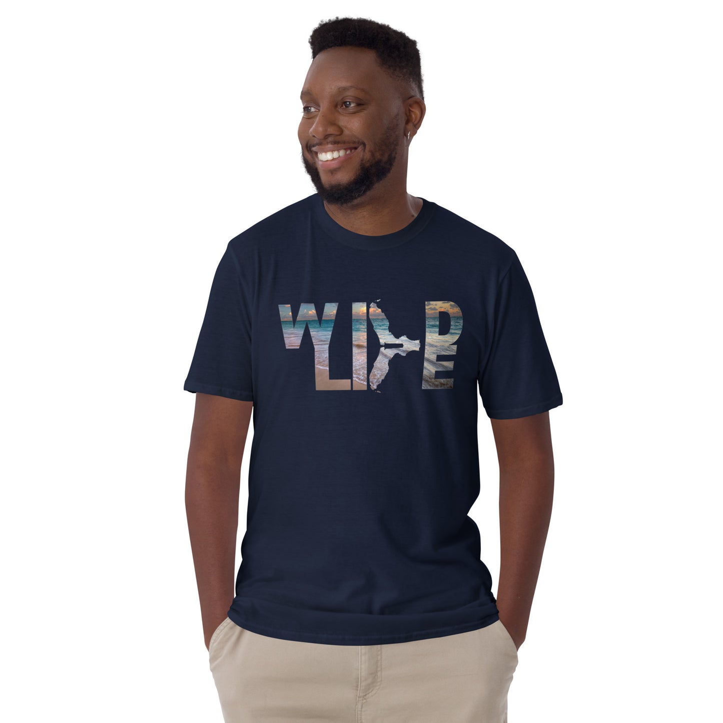 Florida Wildlife Beach Logo Short-Sleeve Unisex T-Shirt by Crystalyn