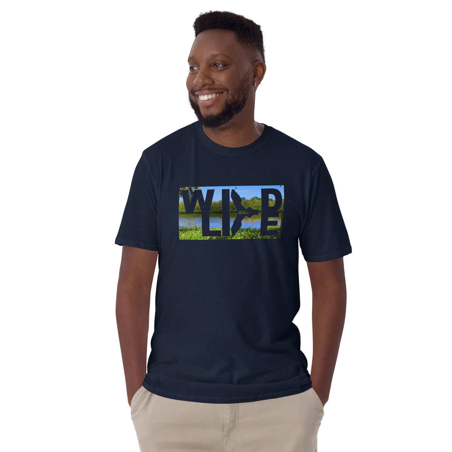 Florida Wildlife Everglades Reverse Logo Short-Sleeve Unisex T-Shirt by Crystalyn