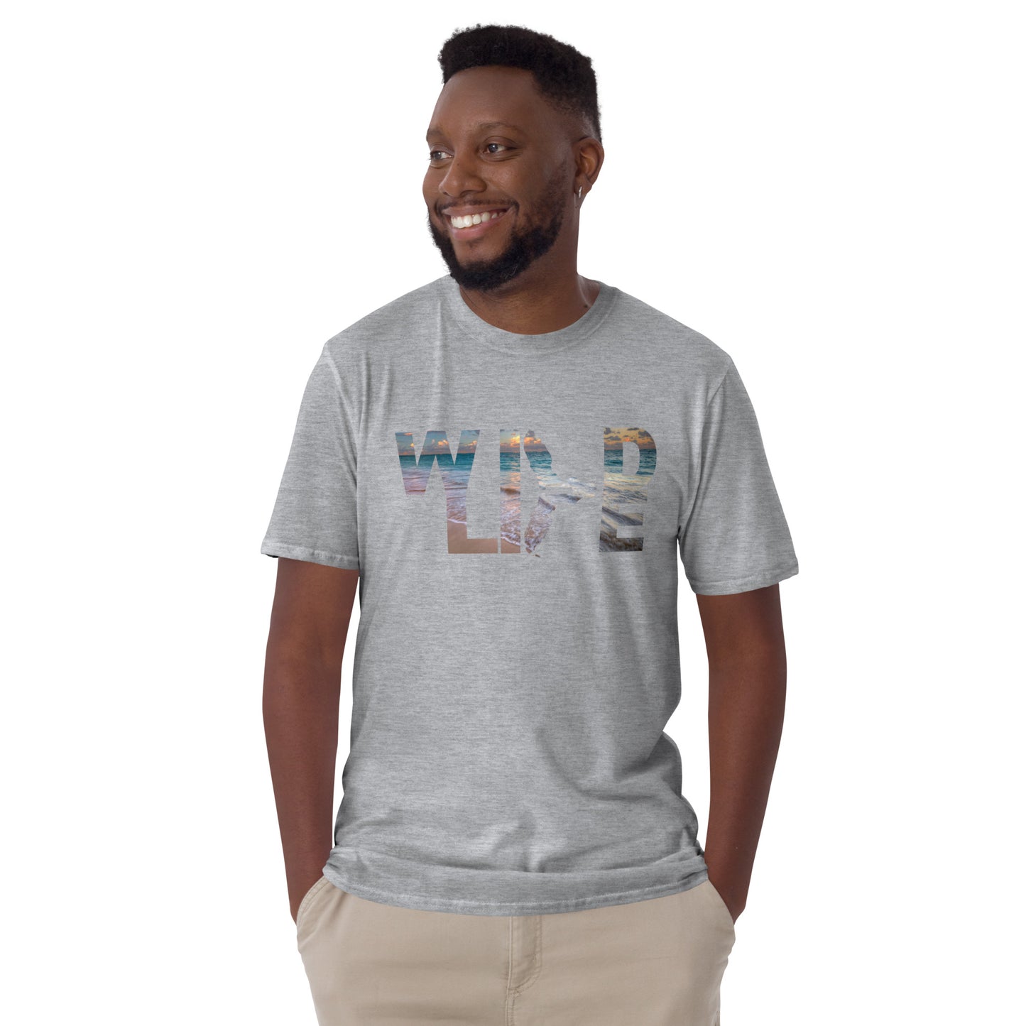 Florida Wildlife Beach Logo Short-Sleeve Unisex T-Shirt by Crystalyn